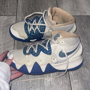 Nike Kyrie basketball shoes, navy white